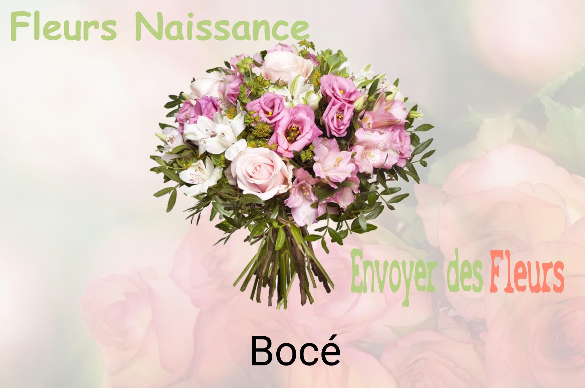 Bouquet de fleurs de naissance livré à Bocé